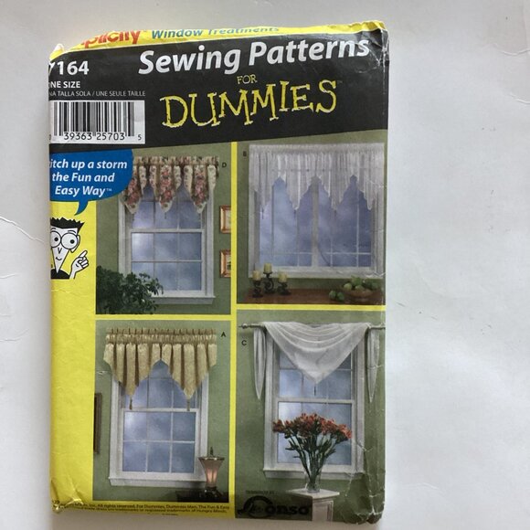 4 Home Decor Sewing Patterns Window Covering Shades Valences Blinds Swags Drapes - Picture 6 of 9